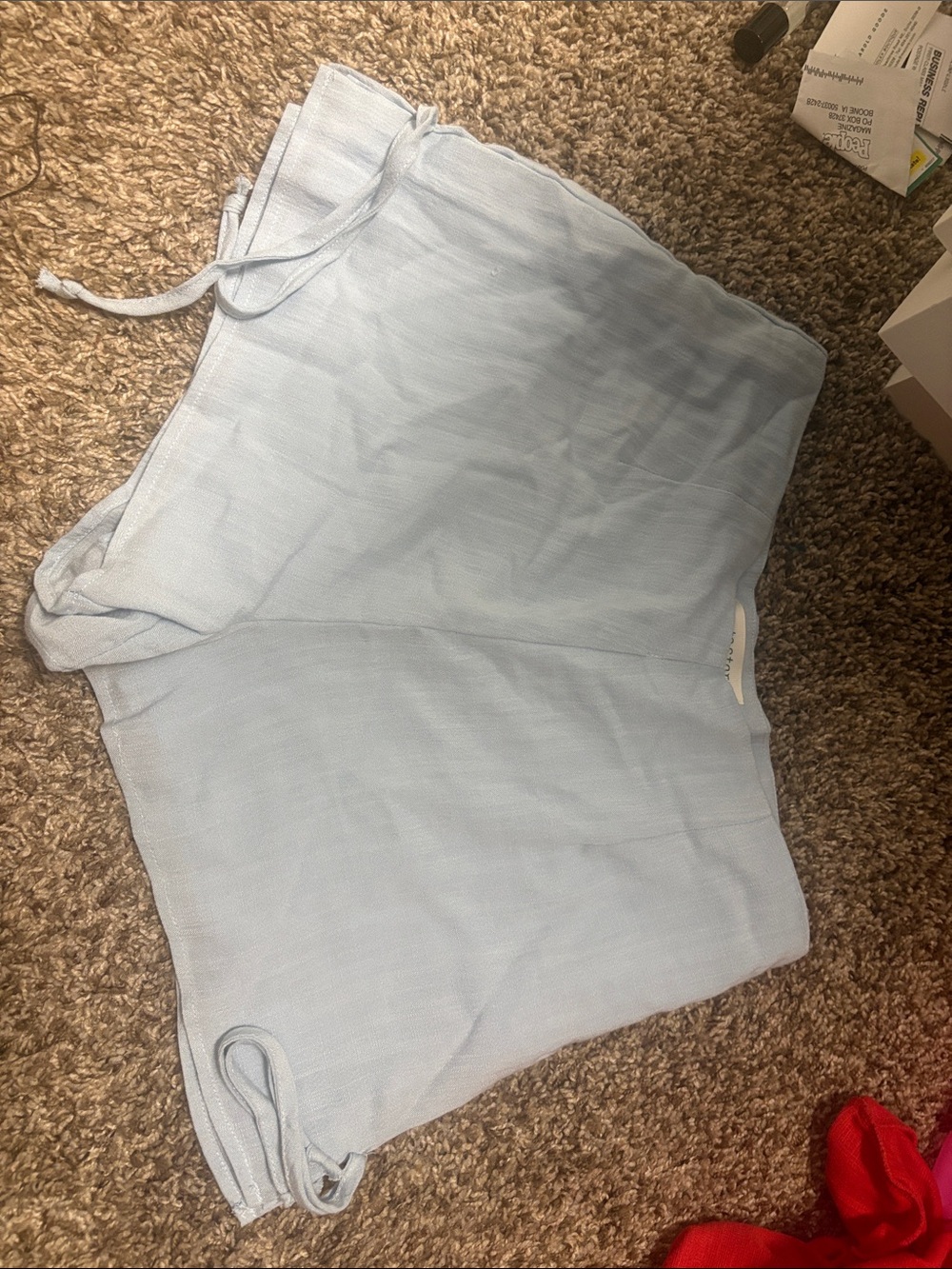 Light Blue Women’s Drawstring Lounge Shorts